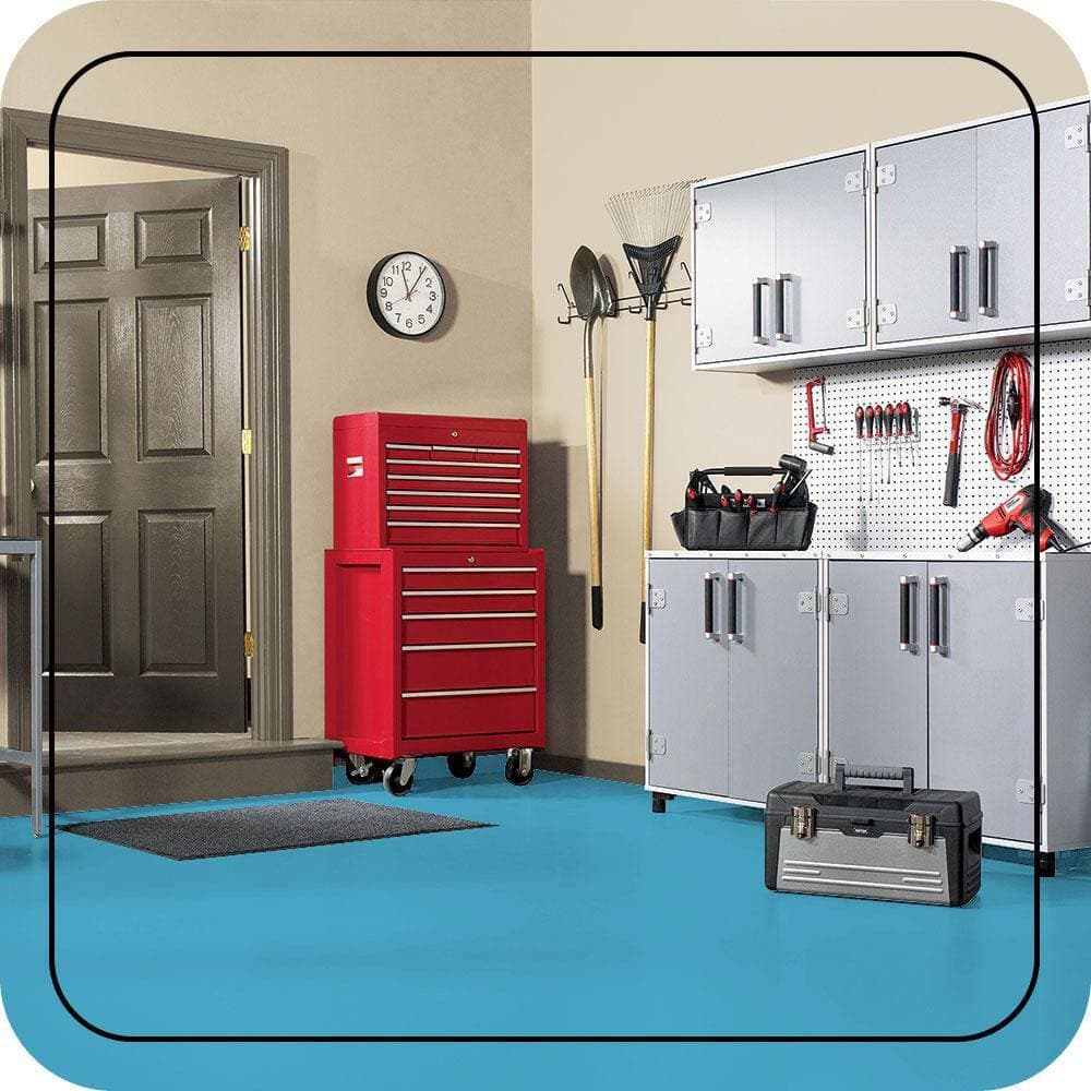 BEHR PREMIUM #P490-4 Self-Priming 1-Part Epoxy Satin Interior/Exterior Concrete and Garage Floor Paint (2)