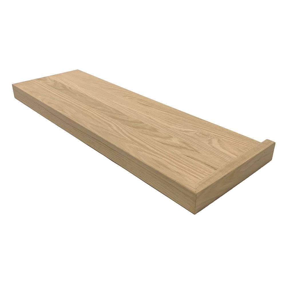 Stairtek 0.625 in. x 11.5 in. x 42 in. Unfinished Red Oak Right Return Modern Retread (1)