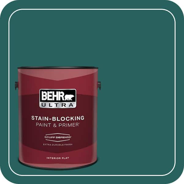 BEHR ULTRA 1 gal. #MQ6-05 Verdant Forest Extra Durable Flat Interior Paint & Primer (2)