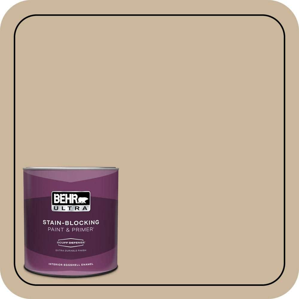 BEHR ULTRA 1 qt. #MQ2-21 Elemental Tan Extra Durable Eggshell Enamel Interior Paint & Primer