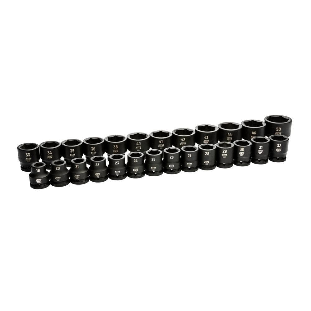 GEARWRENCH 3/4 in. Drive Metric 6-Point Standard Impact Socket Set with Storage Case (26-Piece) (3)