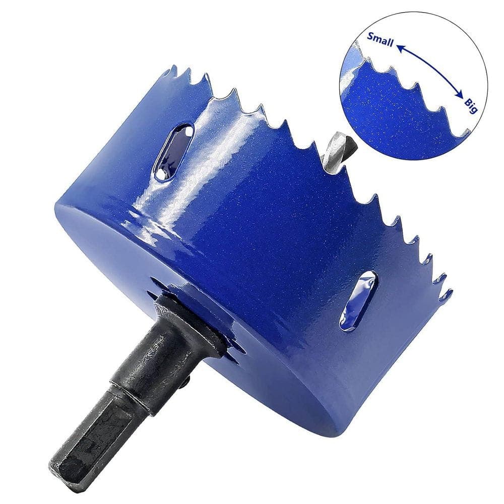 Unbranded 3 in. High-Performance HSS Bi-Metal Hole Cutter with 1 1/4 in. Cutting Depth for Wood Plastic Drywall Metal (3)