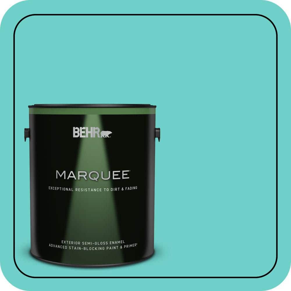 BEHR MARQUEE 1 gal. #P450-4 Hidden Sea Glass Semi-Gloss Enamel Exterior Paint & Primer