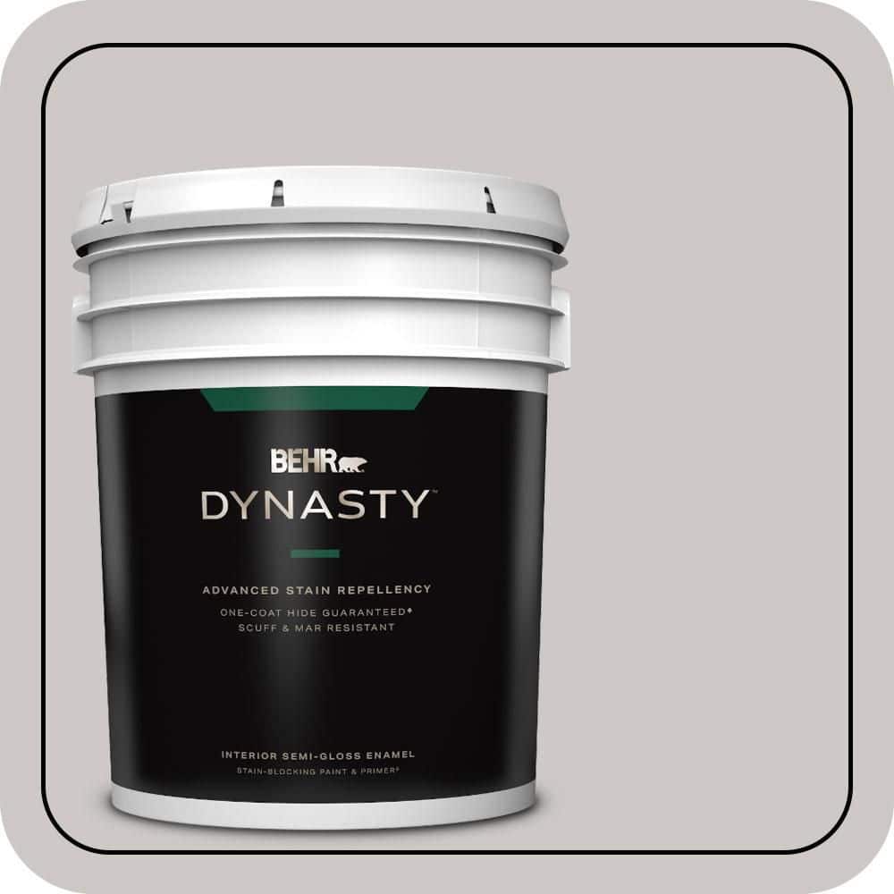 BEHR DYNASTY 5 gal. #PPU26-09 Graycloth Semi-Gloss Enamel Interior Stain-Blocking Paint & Primer
