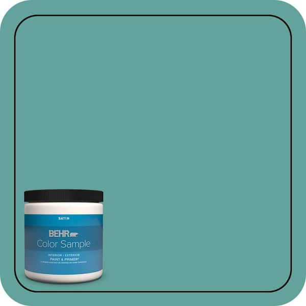 BEHR PREMIUM PLUS #M450-5 Aqua Rapids Flat Low Odor & Primer (3)