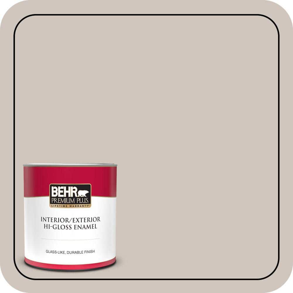 BEHR PREMIUM PLUS 1 qt. #PWN-71 Smoked Umber Hi-Gloss Enamel Interior/Exterior Paint & Primer