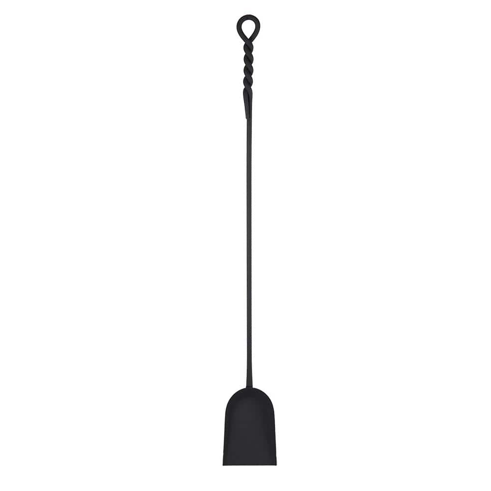 ACHLA DESIGNS 36 in. Tall Black Extra-Long Rope Design Fireplace Shovel (2)