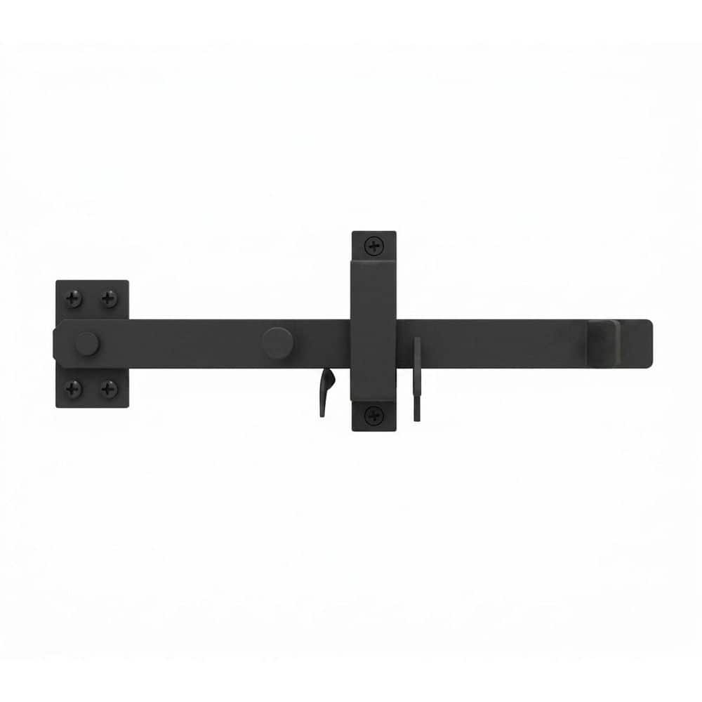 Unbranded Heavy Duty 2-Sided Gate Latch Self Locking Black Powder Coated Aluminum Alloy for Outdoor Fence Pool Garden (1)