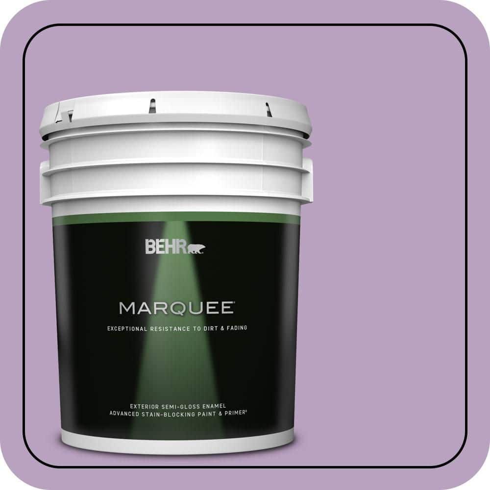 BEHR MARQUEE 5 gal. #660D-4 Lilac Rose Semi-Gloss Enamel Exterior Paint & Primer