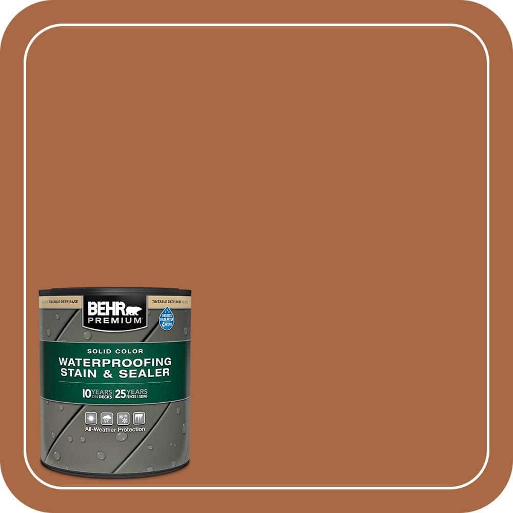 BEHR PREMIUM 1 qt. #PPU3-16 Maple Glaze Solid Color Waterproofing Exterior Wood Stain and Sealer