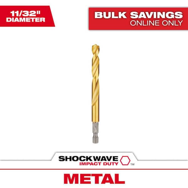 Milwaukee SHOCKWAVE 11/32 in. Titanium Twist Drill Bit (2)