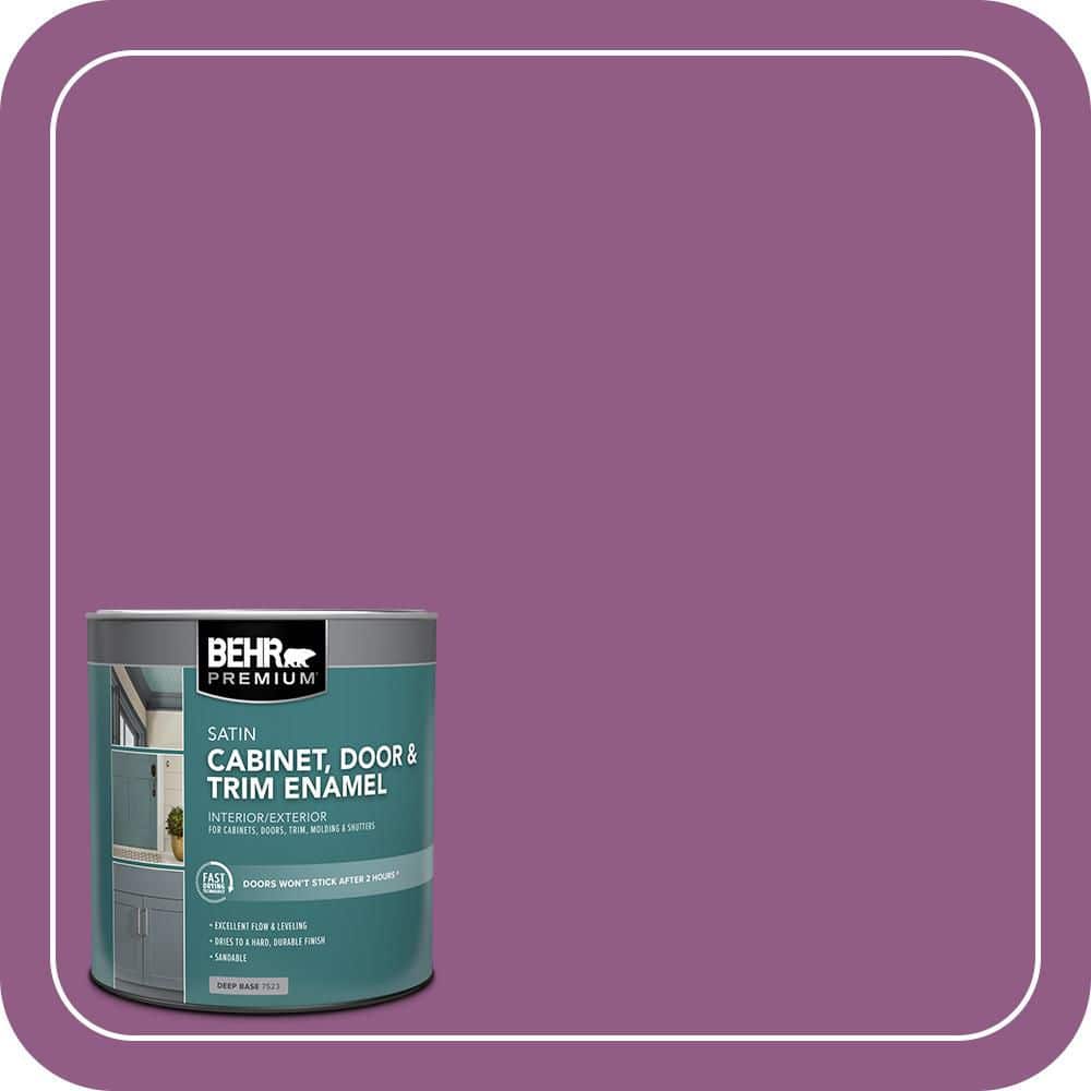 BEHR PREMIUM 1 qt. #OSHA-4 OSHA SAFETY PURPLE Satin Enamel Interior/Exterior Cabinet, Door & Trim Paint