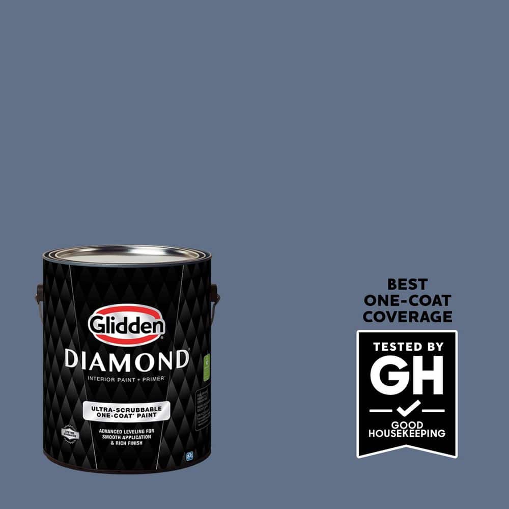 Glidden Diamond 1 gal. PPG1164-6 Blue Cloud Eggshell Interior Paint with Primer