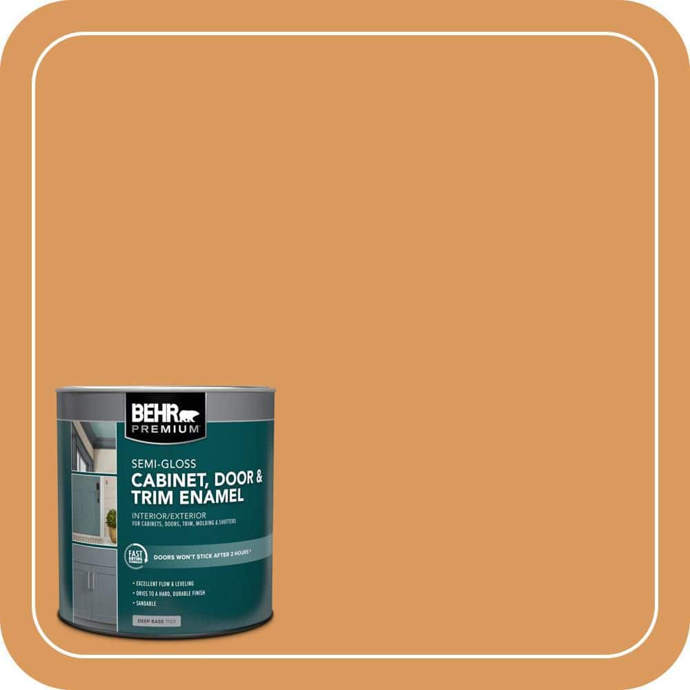 BEHR PREMIUM 1 qt. #M240-6 Stunning Gold Semi-Gloss Enamel Interior/Exterior Cabinet, Door & Trim Paint
