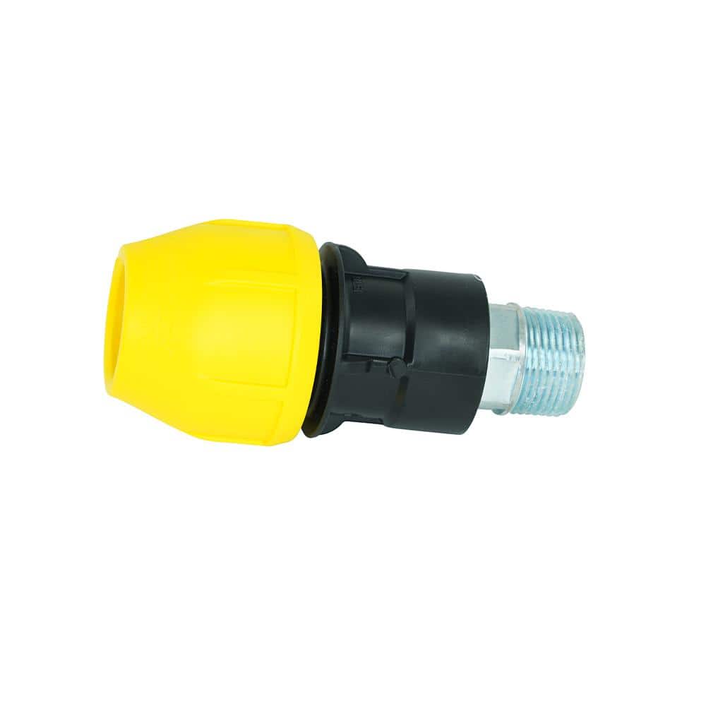 HOME-FLEX 1 in. Polypropylene Underground Yellow Poly Gas Pipe Conversion Fitting (4)