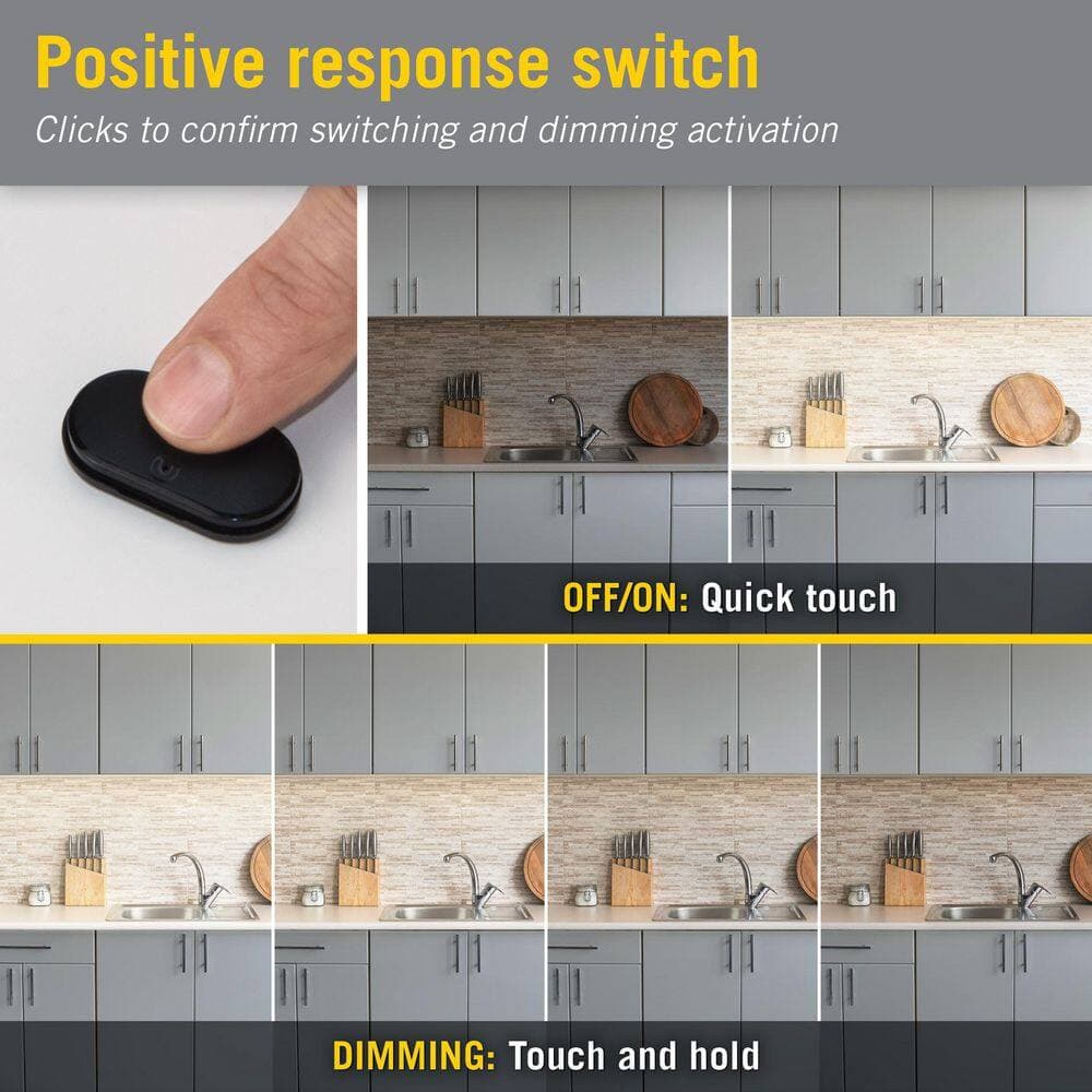 Armacost Lighting Black Push Button Dimmer Switch for Dimmable LED Lights (2)