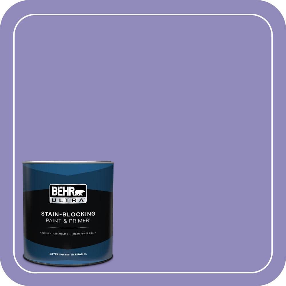 BEHR ULTRA 1 qt. #630B-6 Butterfly Garden Satin Enamel Exterior Paint & Primer (1)