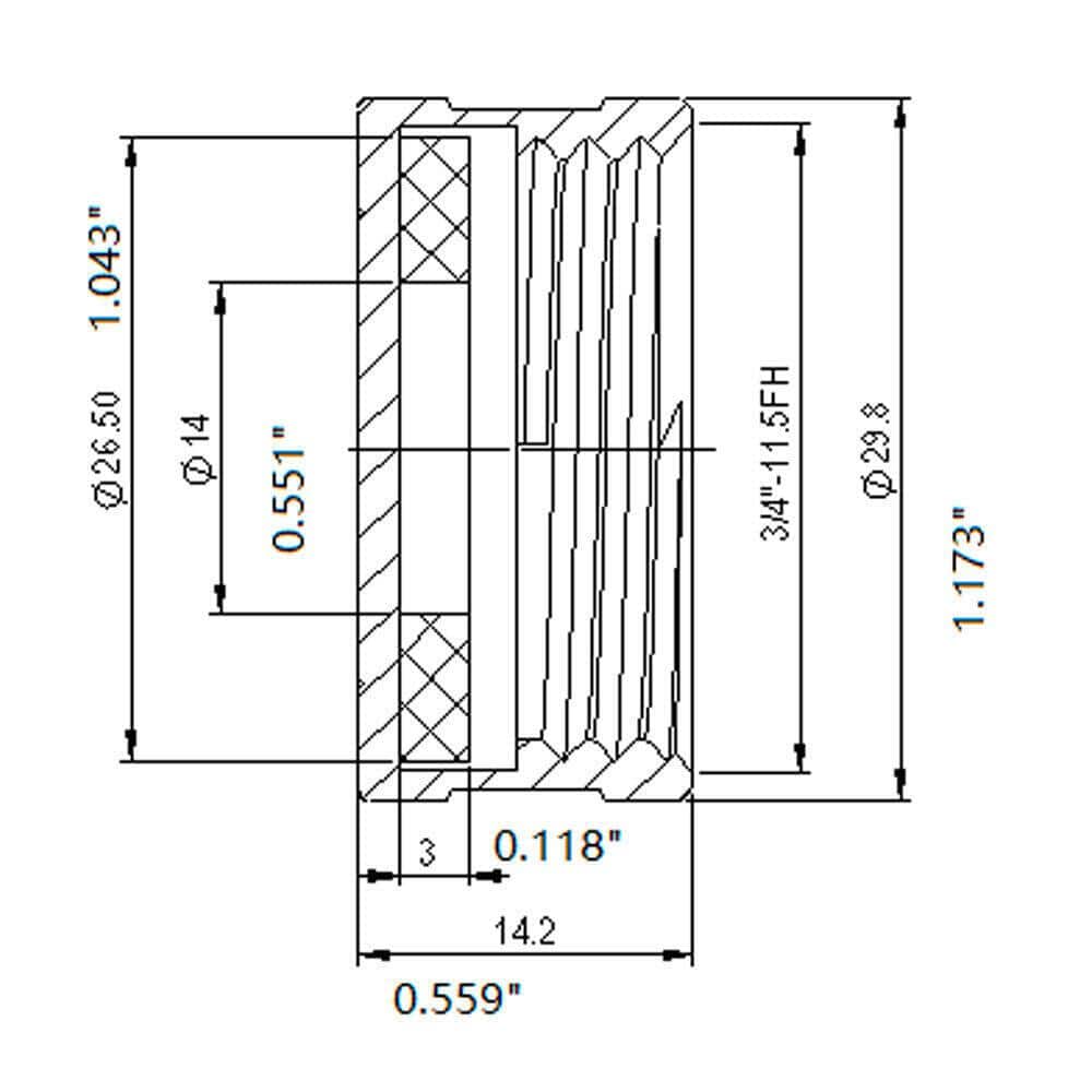 Everbilt 3/4 in. FHT Brass Cap Fitting (2)
