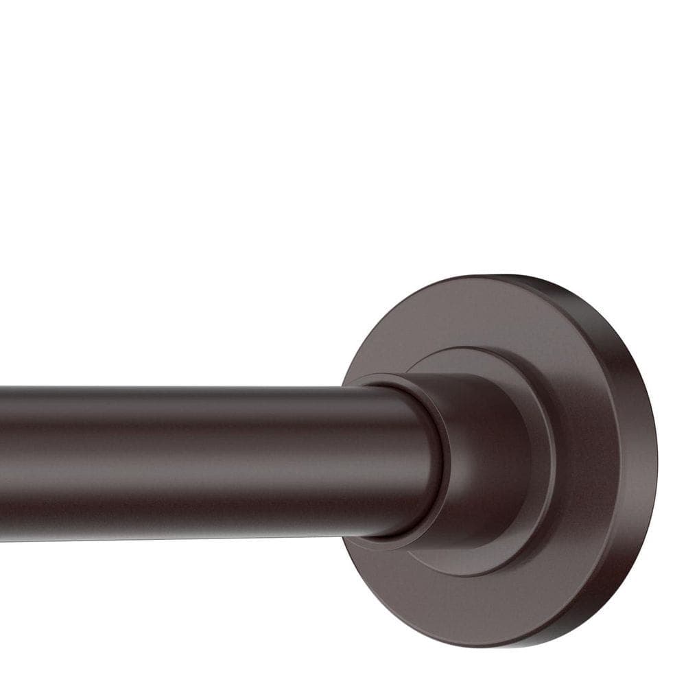 Wudkey 30 in. to 80 in. Stainless Steel Adjustable Tension Shower Curtain Rod in Bronze for Bathroom, No Drilling, No Rust (2)