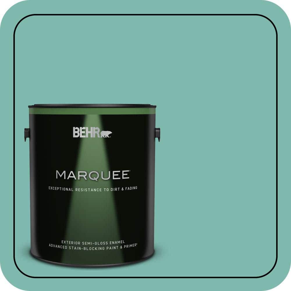 BEHR MARQUEE 1 gal. #490D-5 Winter Surf Semi-Gloss Enamel Exterior Paint & Primer