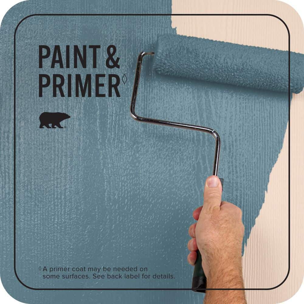 BEHR PREMIUM PLUS 1 gal. #S470-5 Blueprint Flat Exterior Paint & Primer (2)