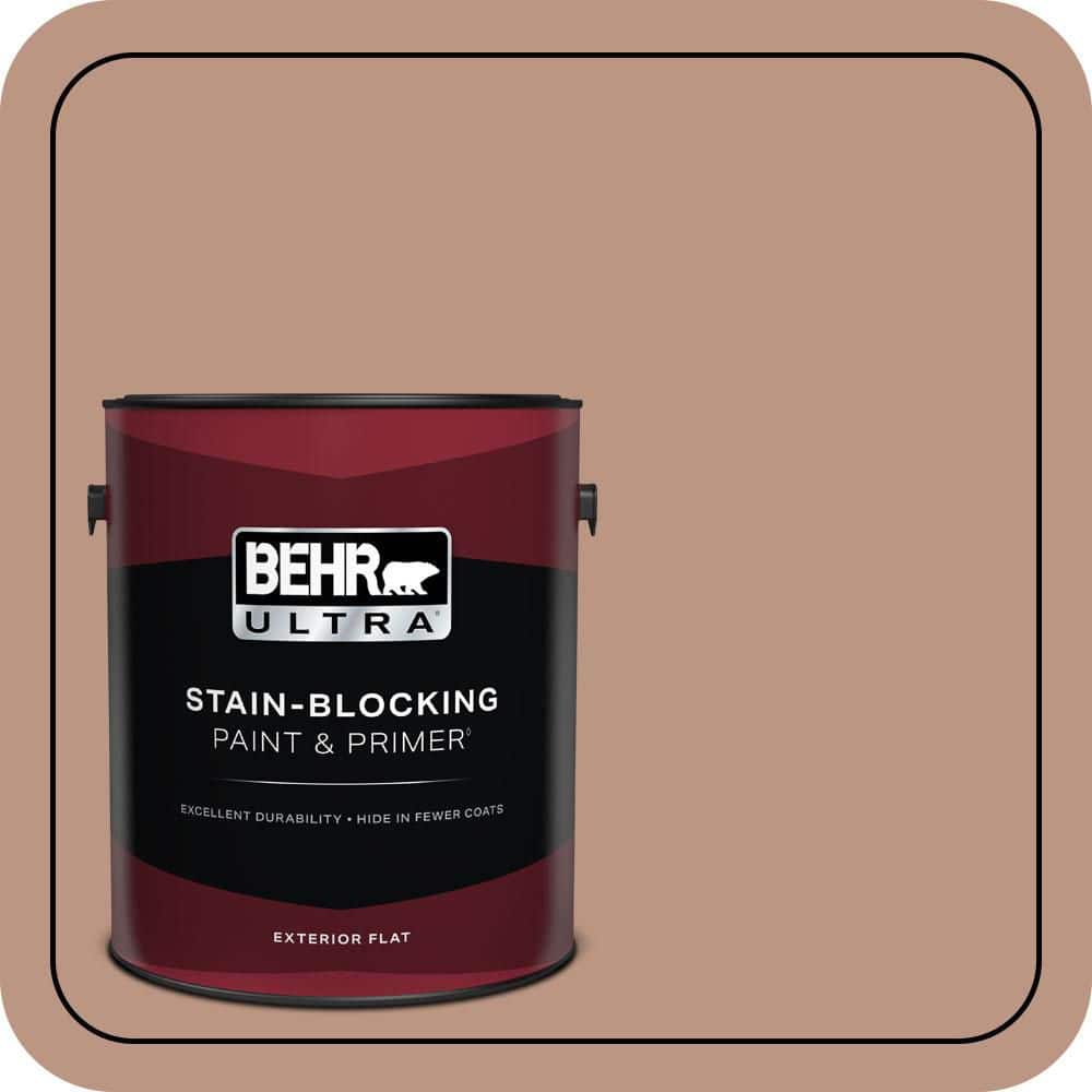 BEHR ULTRA 1 gal. #S190-4 Spiced Brandy Flat Exterior Paint & Primer