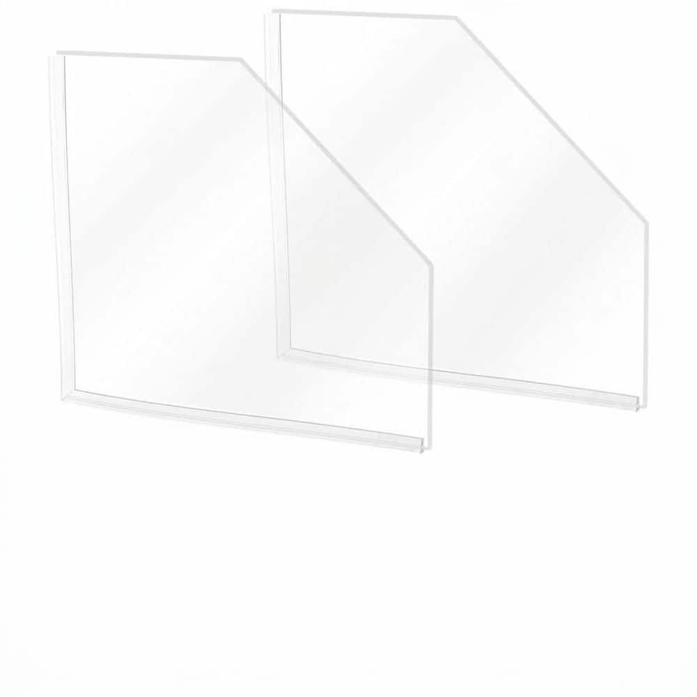 Anqtovp 2 Pack Self Adhesive Acrylic Series 10 in. W x 10 in. L White Bath Splash Guard Powerful Grip for Bathtub Shower (1)