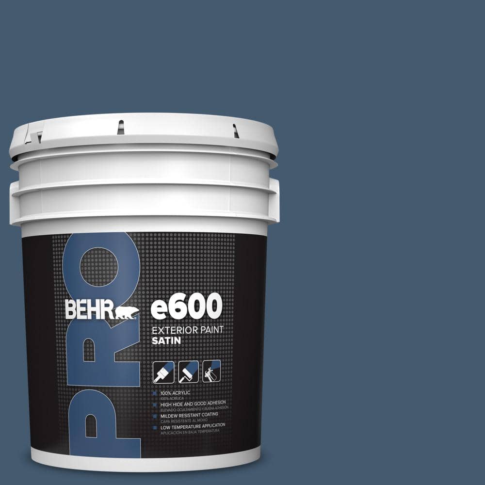 BEHR PRO 5 gal. #S500-7 Infinite Deep Sea Satin Exterior Paint