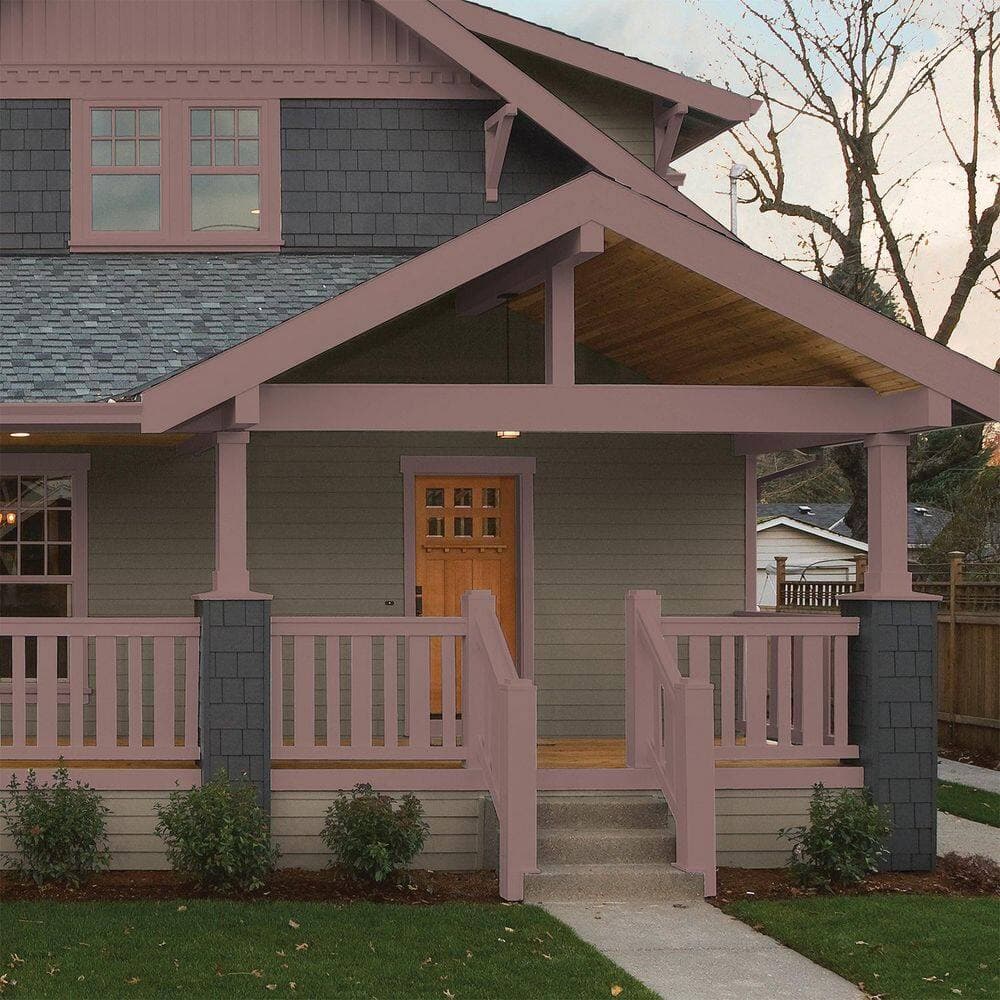 Glidden Premium 1 qt. PPG1054-6 Oakwood Brown Semi-Gloss Exterior Latex Paint (4)