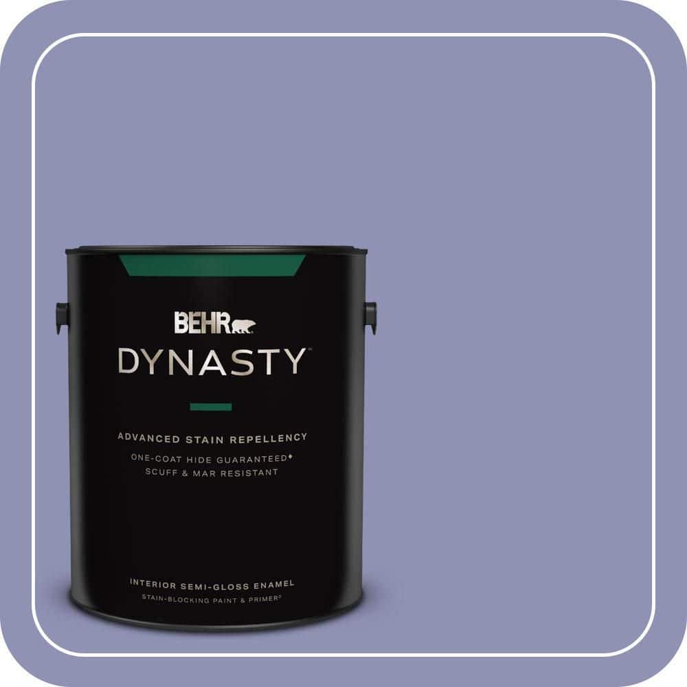 BEHR DYNASTY 1 gal. #630D-5 Wild Wisteria Semi-Gloss Enamel Interior Stain-Blocking Paint & Primer