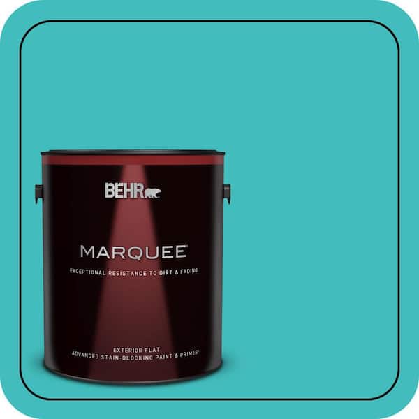 BEHR MARQUEE 1 gal. #P460-4 Lagoon Rock Flat Exterior Paint & Primer (2)