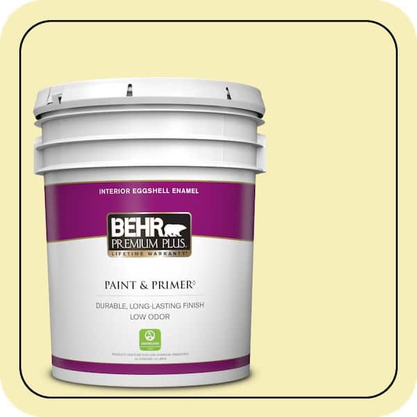 BEHR PREMIUM PLUS 5 gal. #400A-2 Summer Resort Semi-Gloss Enamel Low Odor Interior Paint & Primer (2)
