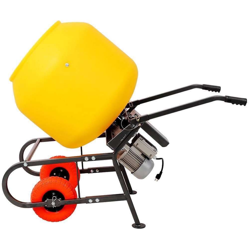 Unbranded 6 Cuft Portable Electric Poly Drum Concrete Mixer for Mortar, Stucco and Fodder (3)