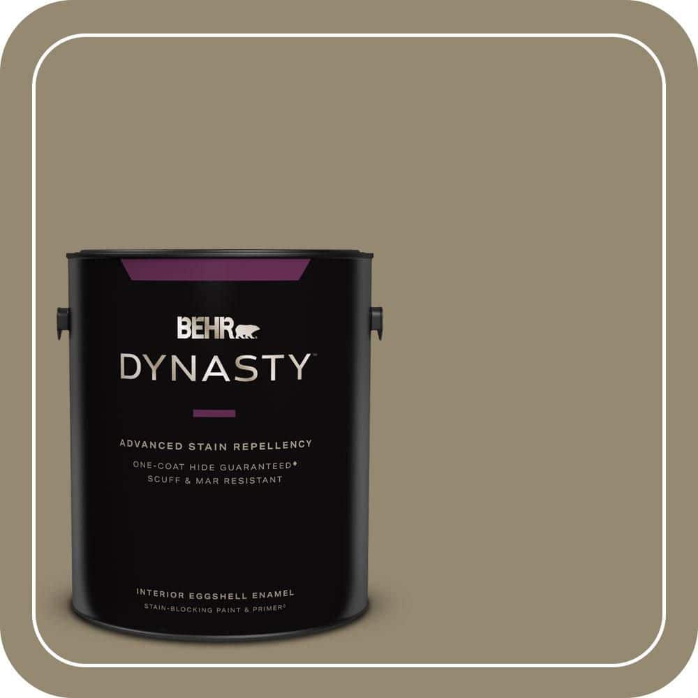 BEHR DYNASTY 1 gal. #PPU8-03 Dry Pasture Eggshell Enamel Interior Stain-Blocking Paint & Primer
