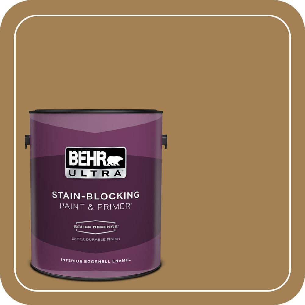 BEHR ULTRA 1 gal. #MQ2-14 Lavish Gold Extra Durable Eggshell Enamel Interior Paint & Primer