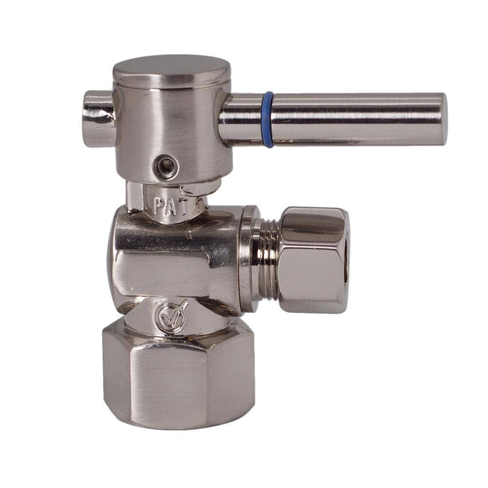 Westbrass 1/2 in. IPS Lever Handle Angle Stop Complete Pedestal Sink Installation Kit (4)