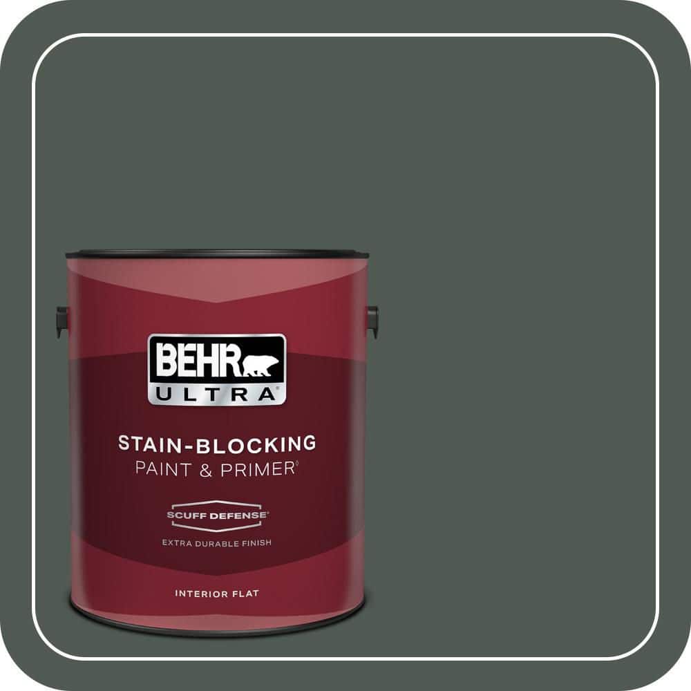 BEHR ULTRA 1 gal. #N420-7 Alpine Trail Extra Durable Flat Interior Paint & Primer (1)
