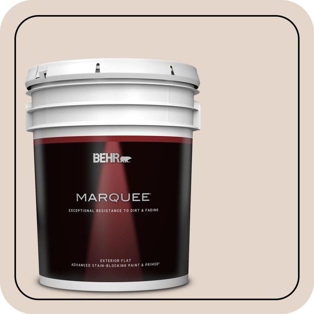 BEHR MARQUEE 5 gal. #PPU2-05 Sheer Scarf Flat Exterior Paint & Primer