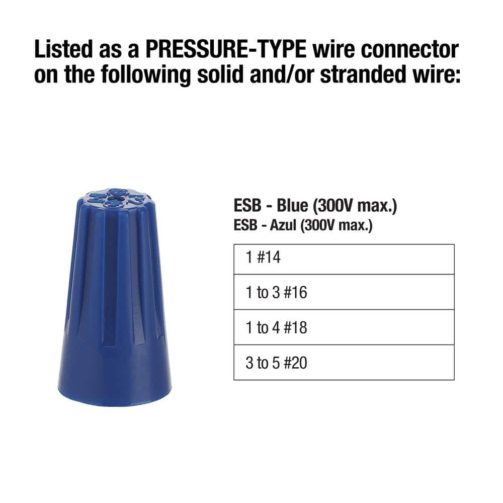 Commercial Electric Standard Wire Connectors, Blue (30-Pack) (2)