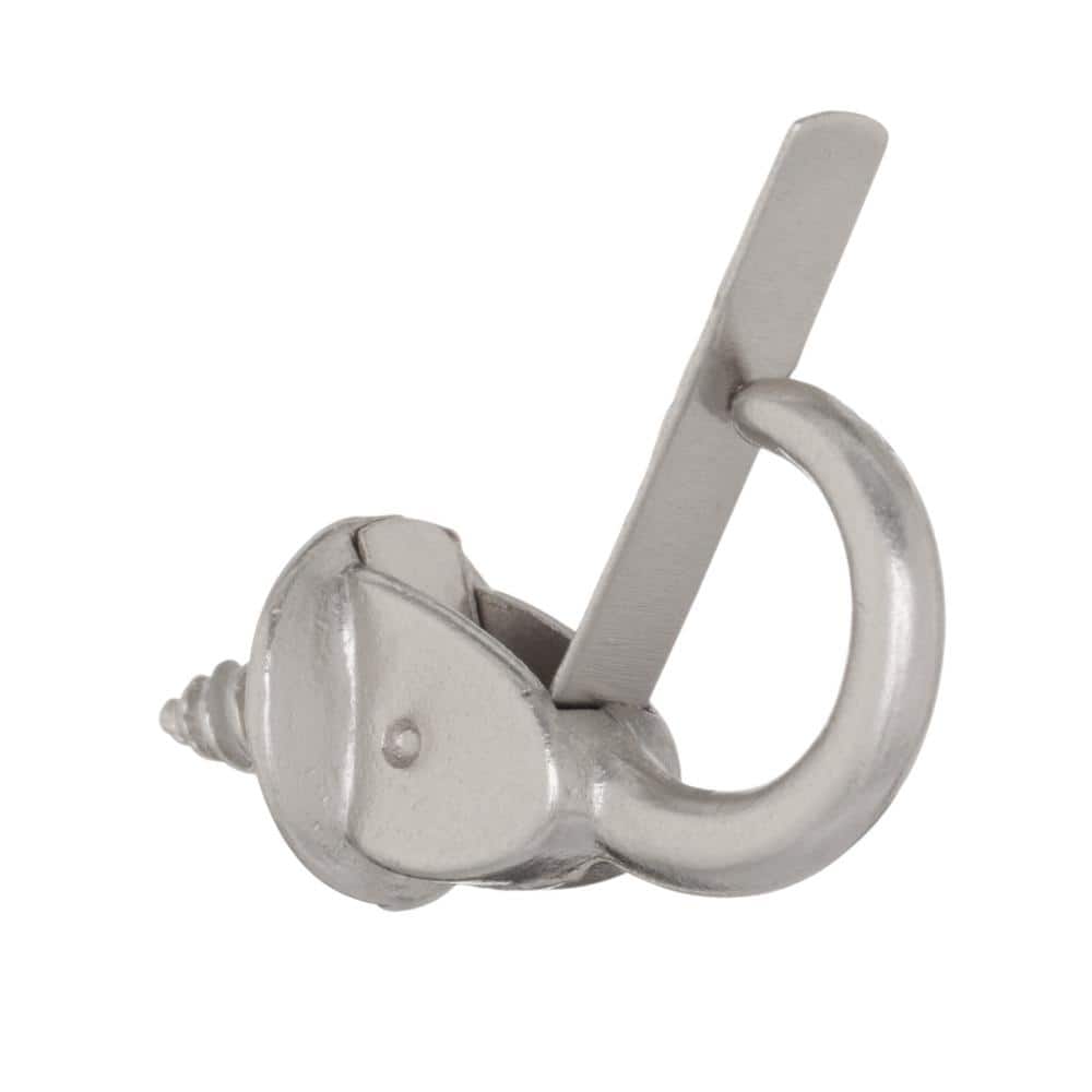 Everbilt 7/8 in. Satin Nickel Safety Cup Hook (3-Piece per Pack) (2)