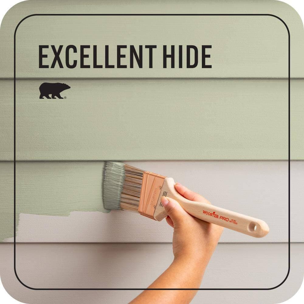 BEHR PREMIUM PLUS 1 qt. #S370-3 Sage Brush Flat Exterior Paint & Primer (4)