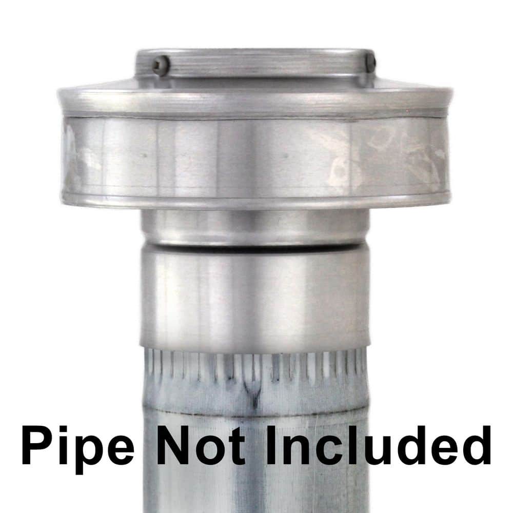Active Ventilation 3 in. Dia Aluminum Vent Pipe Cap in Mill Finish (3)
