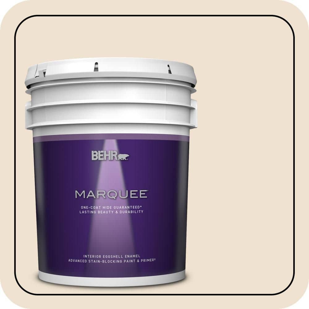 BEHR MARQUEE 5 gal. #S280-1 Buckwheat Flour Eggshell Enamel Interior Paint & Primer (1)