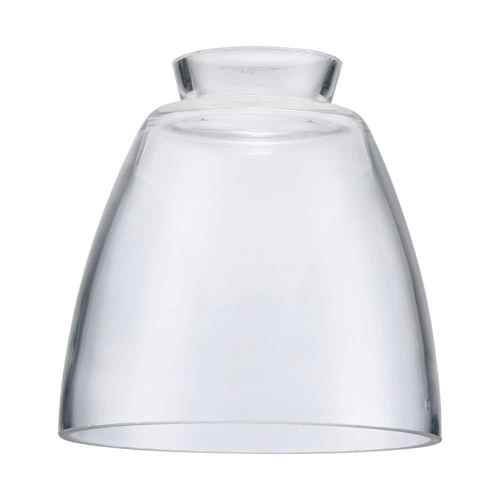PRIVATE BRAND UNBRANDED 5.125 in. Clear Glass Dome Shaped Replacement Pendant Shade with 2.25 in. Lip Fitter (2)