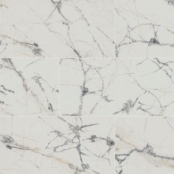 MSI Lockson Mix 16 in. x 32 in. Polished Porcelain Marble Look Floor and Wall Tile (3.55 sq. ft./Each)