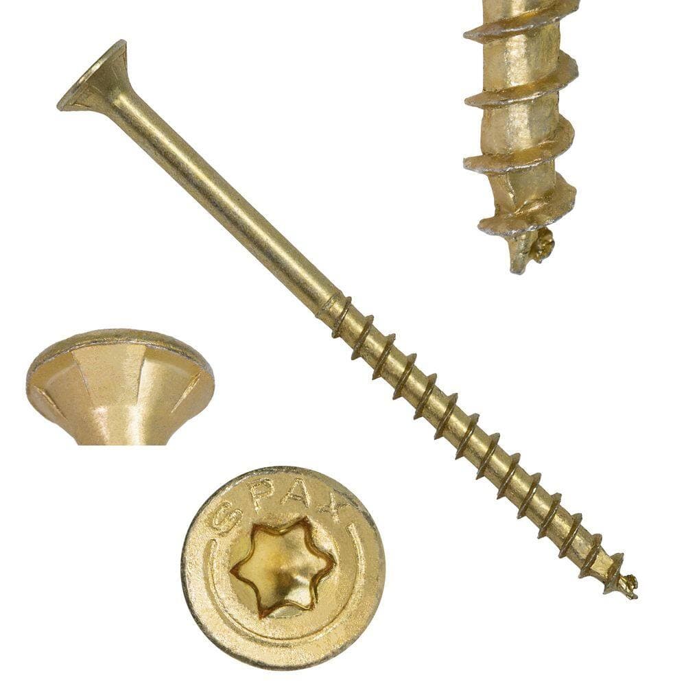 SPAX #10 PowerDrive Interior T25 T-Star Flat Head Construction Wood Screws (2)