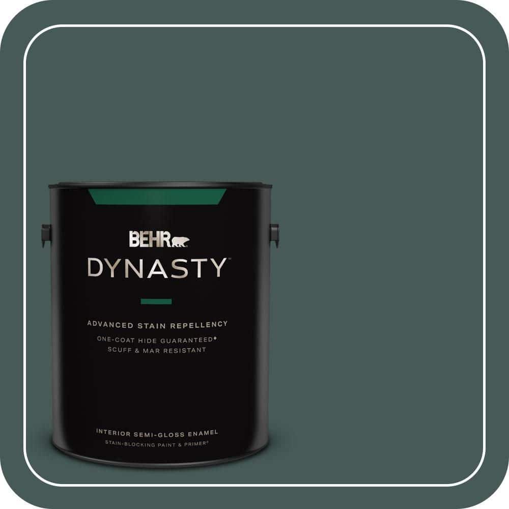 BEHR DYNASTY 1 gal. #MQ6-09 Hostaleaf One-Coat Hide Semi-Gloss Enamel Interior Stain-Blocking Paint & Primer