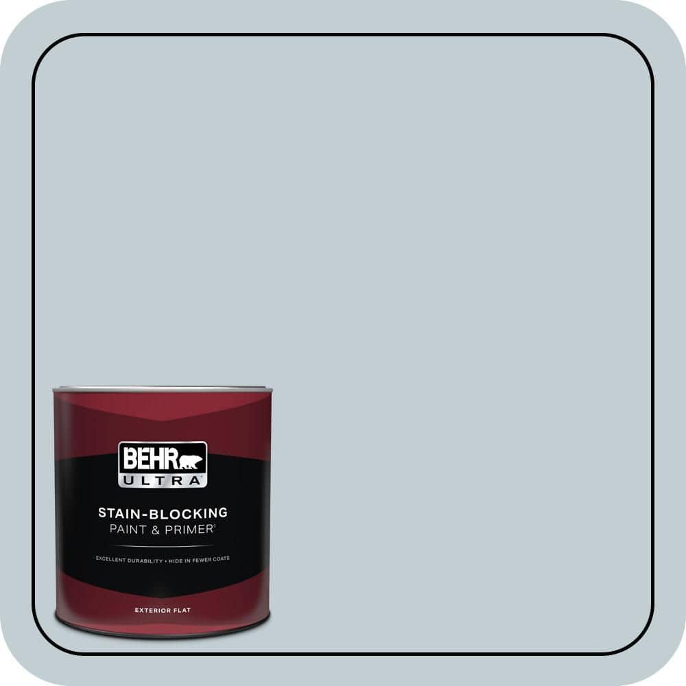 BEHR ULTRA 1 qt. #MQ3-58 Alice White Flat Exterior Paint & Primer