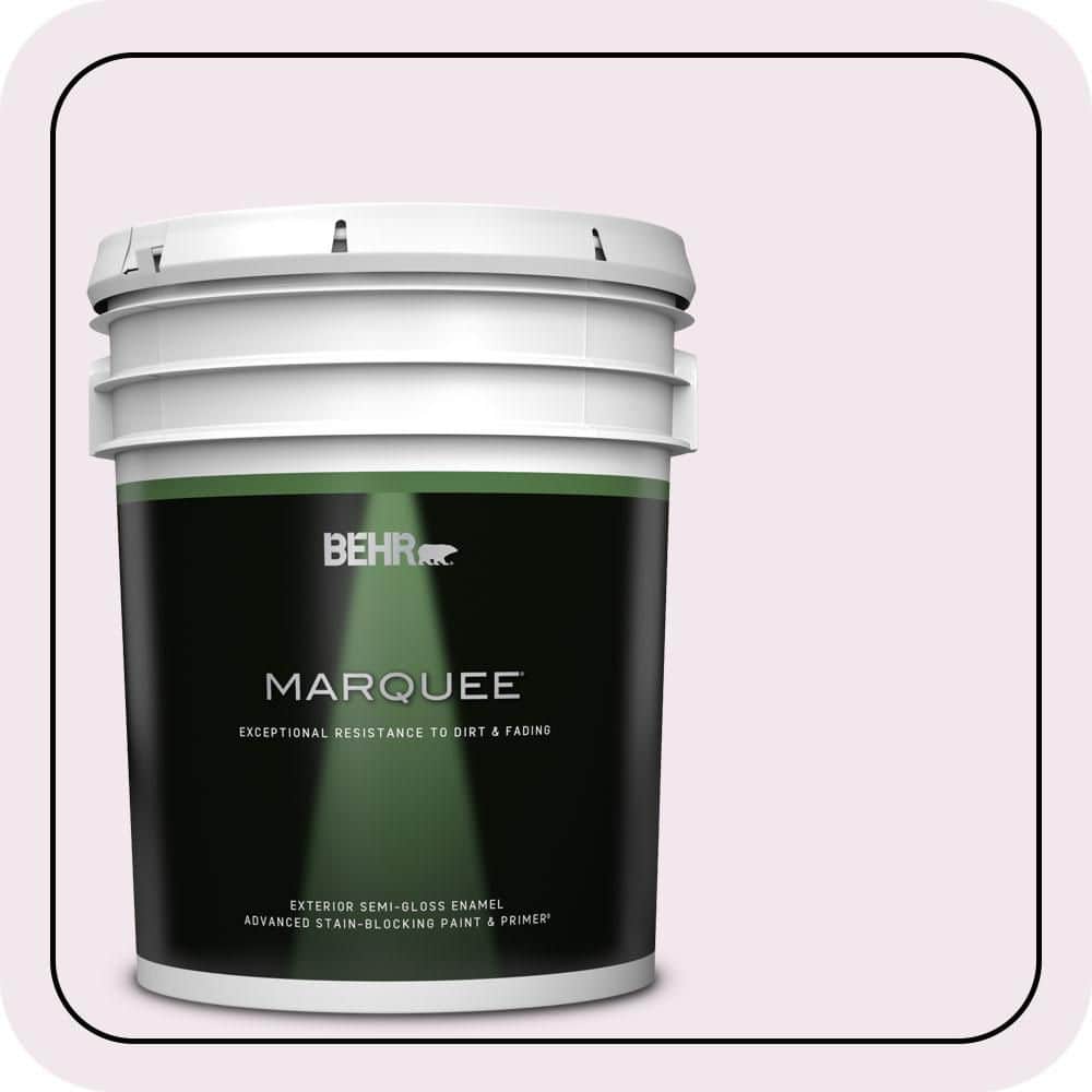 BEHR MARQUEE 5 gal. #650A-1 Rose Fantasy Semi-Gloss Enamel Exterior Paint & Primer