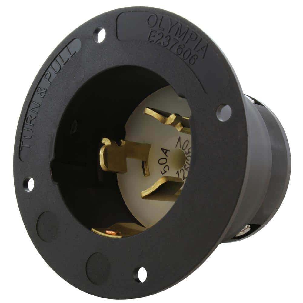 AC WORKS 50 Amp 125-Volt/250-Volt Power Input Inlet Assembly